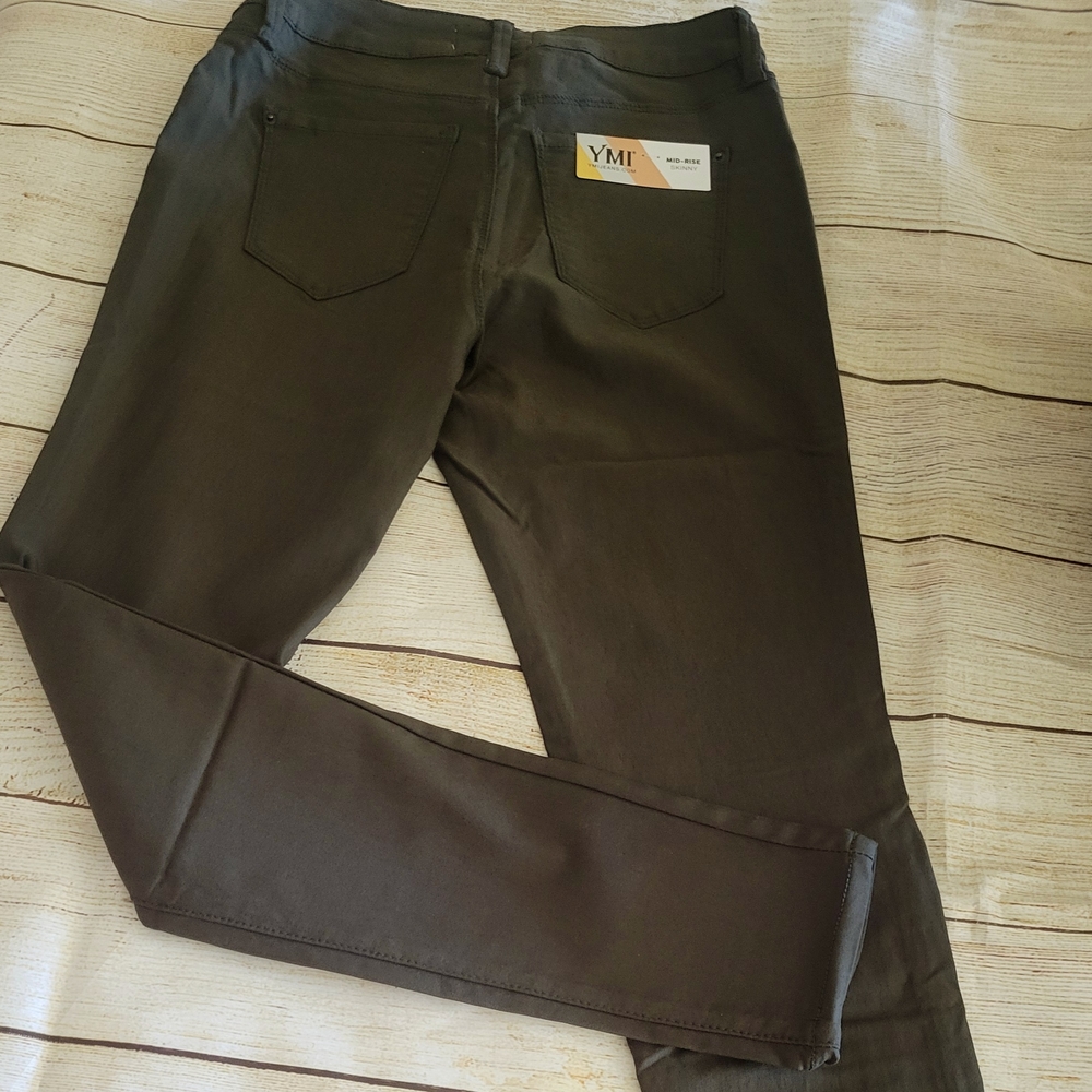 YMI Women's Dark Olive Skinny Jeans